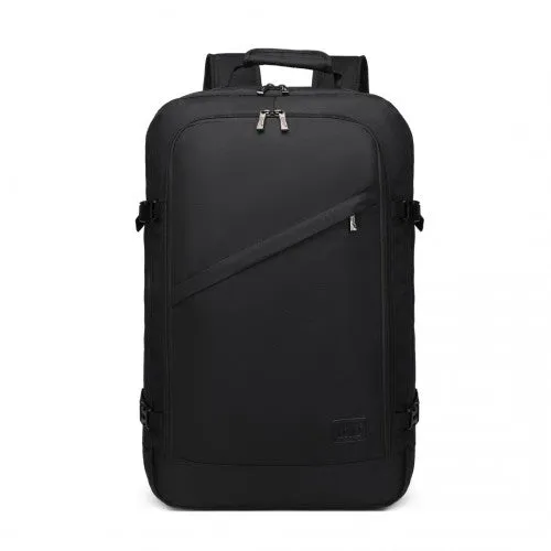Kono Lightweight Cabin Bag Travel Business Backpack - Black