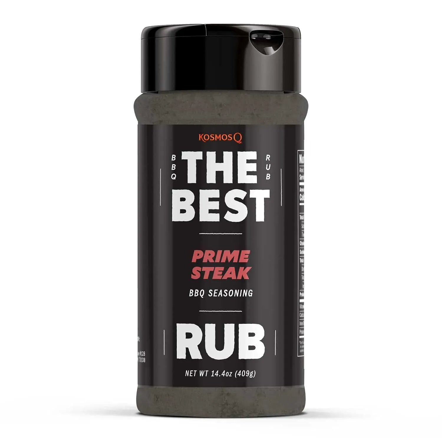 Kosmos Q The Best Prime Steak Rub - BBQ Meat Dry Rub & Prime Steak Seasoning - Use on Steak, Ribs, Pork Chops, Chuck Roast & Beef Brisket (14.4 oz)