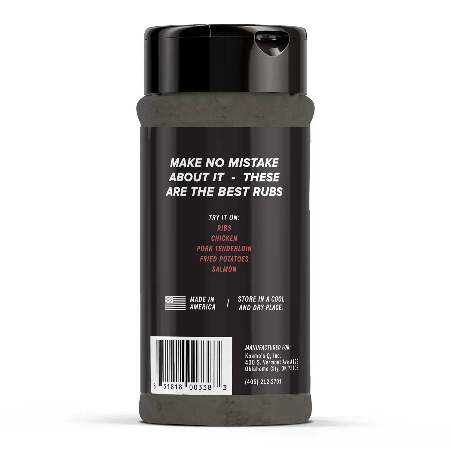 Kosmos Q The Best Prime Steak Rub - BBQ Meat Dry Rub & Prime Steak Seasoning - Use on Steak, Ribs, Pork Chops, Chuck Roast & Beef Brisket (14.4 oz)