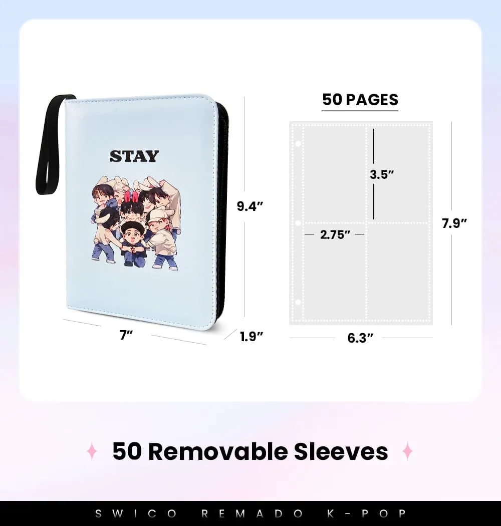 Kpop Photocard Binder Cute Cartoon 400 Pockets Photocard Holder Book with Sleeves Photo Album for Lomo Cards