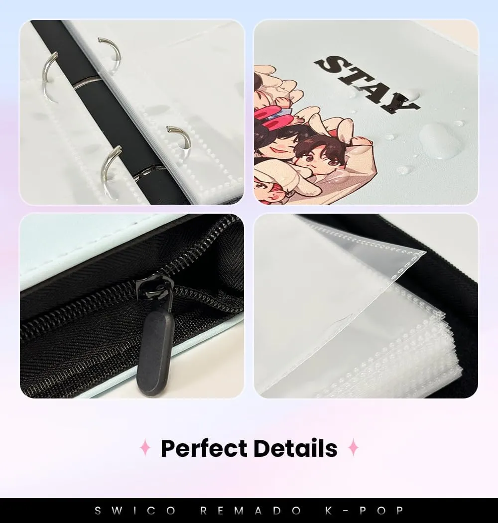 Kpop Photocard Binder Cute Cartoon 400 Pockets Photocard Holder Book with Sleeves Photo Album for Lomo Cards