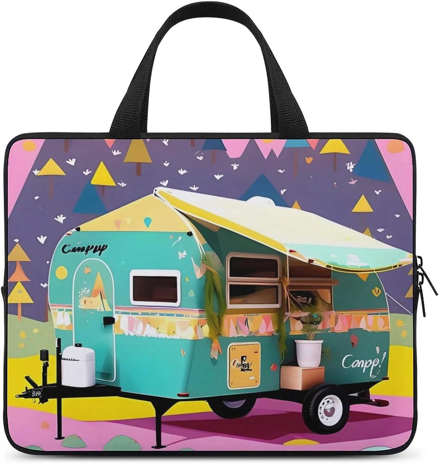 Laptop Case Sleeve Shockproof Computer Carrying Bag You Make Me Happy Camper Trailer Laptop Bag Tote Lightweight Notebook Case Cover Traveling Briefcase Handle Bags for Travel Business 17inch