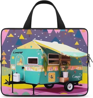 Laptop Case Sleeve Shockproof Computer Carrying Bag You Make Me Happy Camper Trailer Laptop Bag Tote Lightweight Notebook Case Cover Traveling Briefcase Handle Bags for Travel Business 17inch