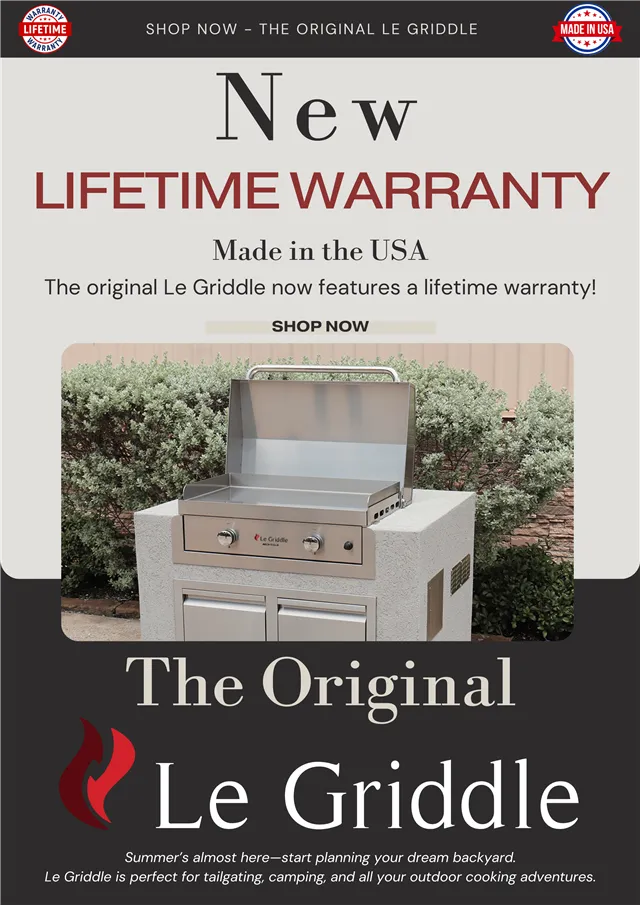 Le Griddle The Grand Texan 4 Burner Natural Gas (Cart Included) - GFE160 CK