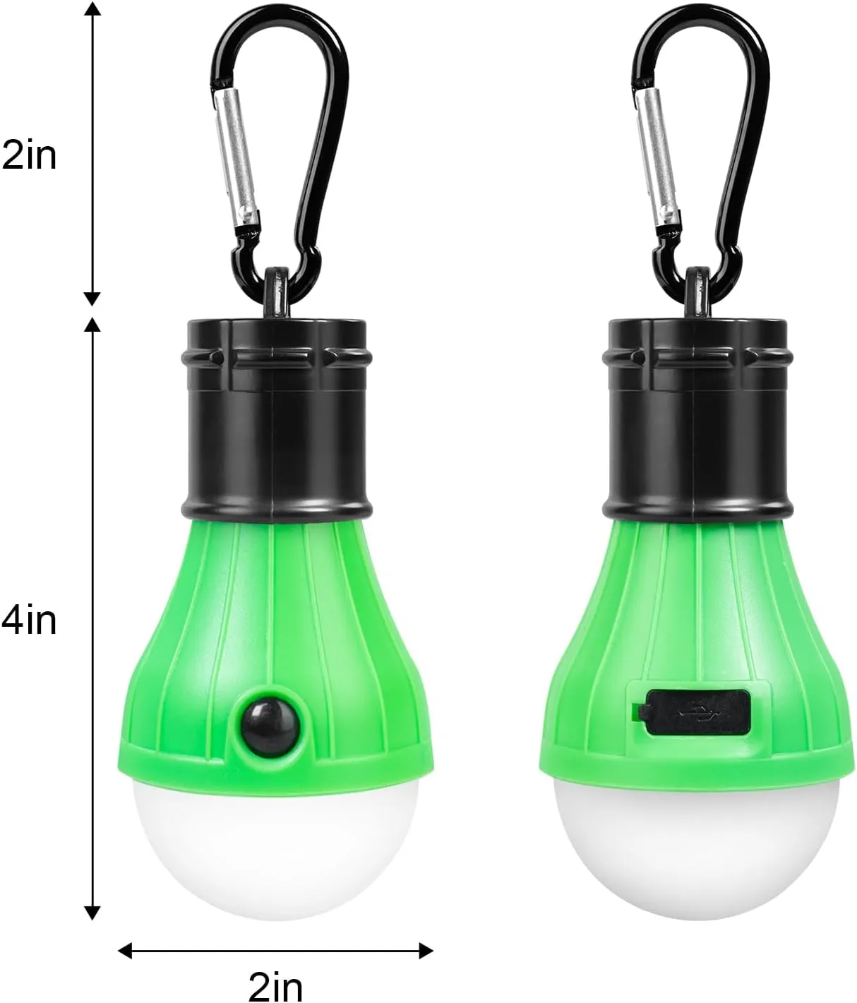 Led Camping Lantern USB Rechargeable,Outdoor Tent Lights for Camping Hanging,Kids with Clip Hook Camping Flashlight (4 Packs Black)