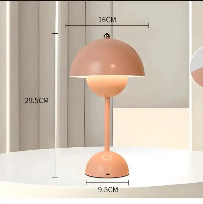 LED Table Lamp Touch Dimmable, USB Rechargeable Modern Lantern for Room Decor