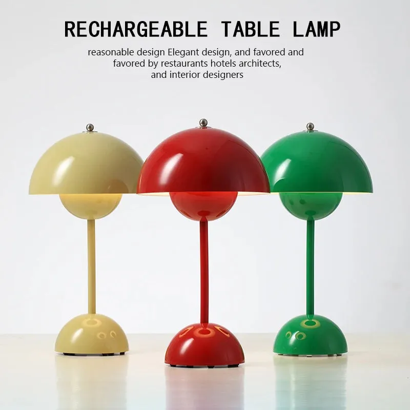 LED Table Lamp Touch Dimmable, USB Rechargeable Modern Lantern for Room Decor