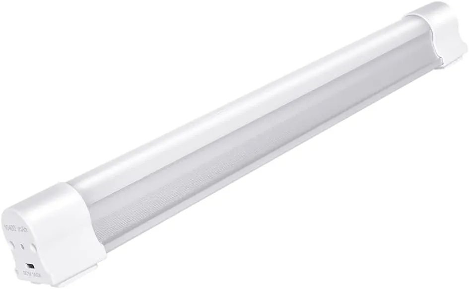 LETOUR LED Tube Magnetic Light Work Lights 6000Lumens 10400mAh 5 Lighting Options Camping Lantern USB Rechargeable Portable Battery Powered Lights with 2 Magnets Endurance for 80 Hours