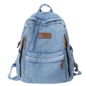 Light Blue Denim Backpack