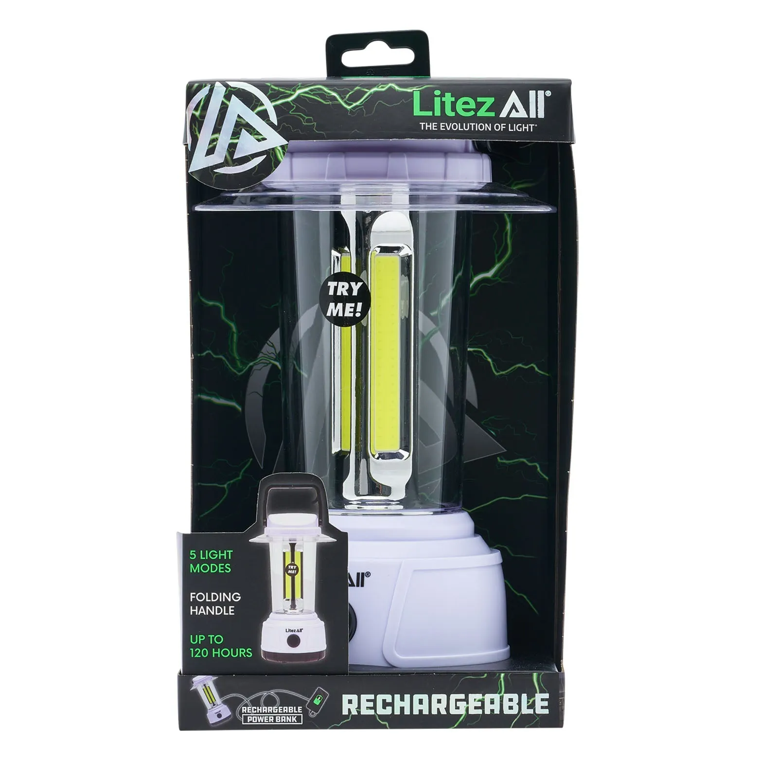 LitezAll 3500 Lumen Rechargeable Lantern with Power Bank
