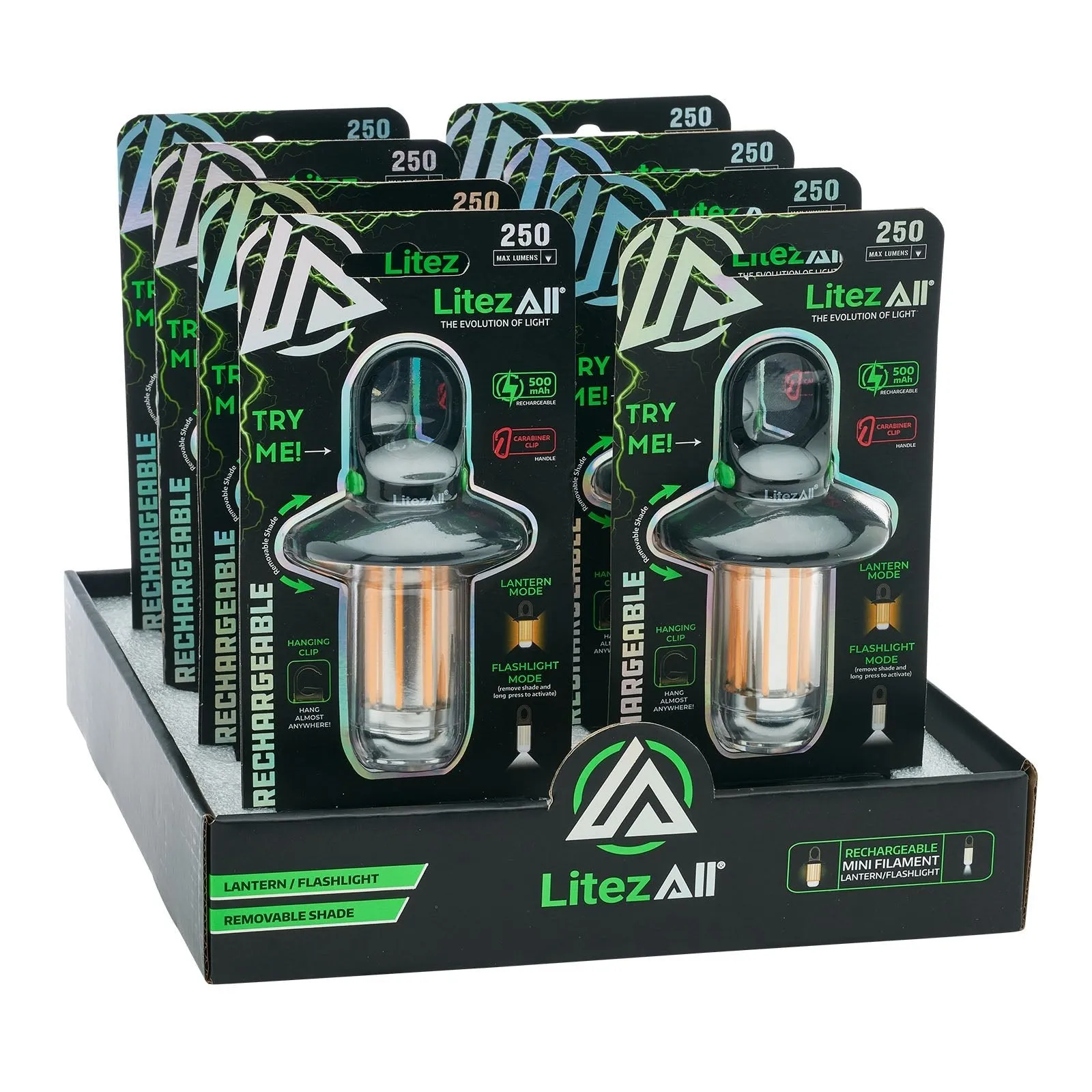 LitezAll Mini Rechargeable Lantern with Flashlight