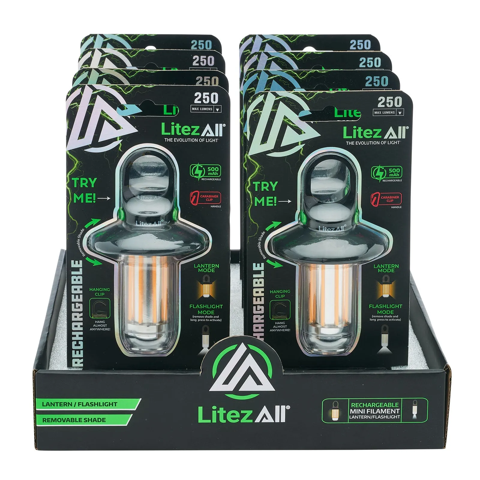LitezAll Mini Rechargeable Lantern with Flashlight