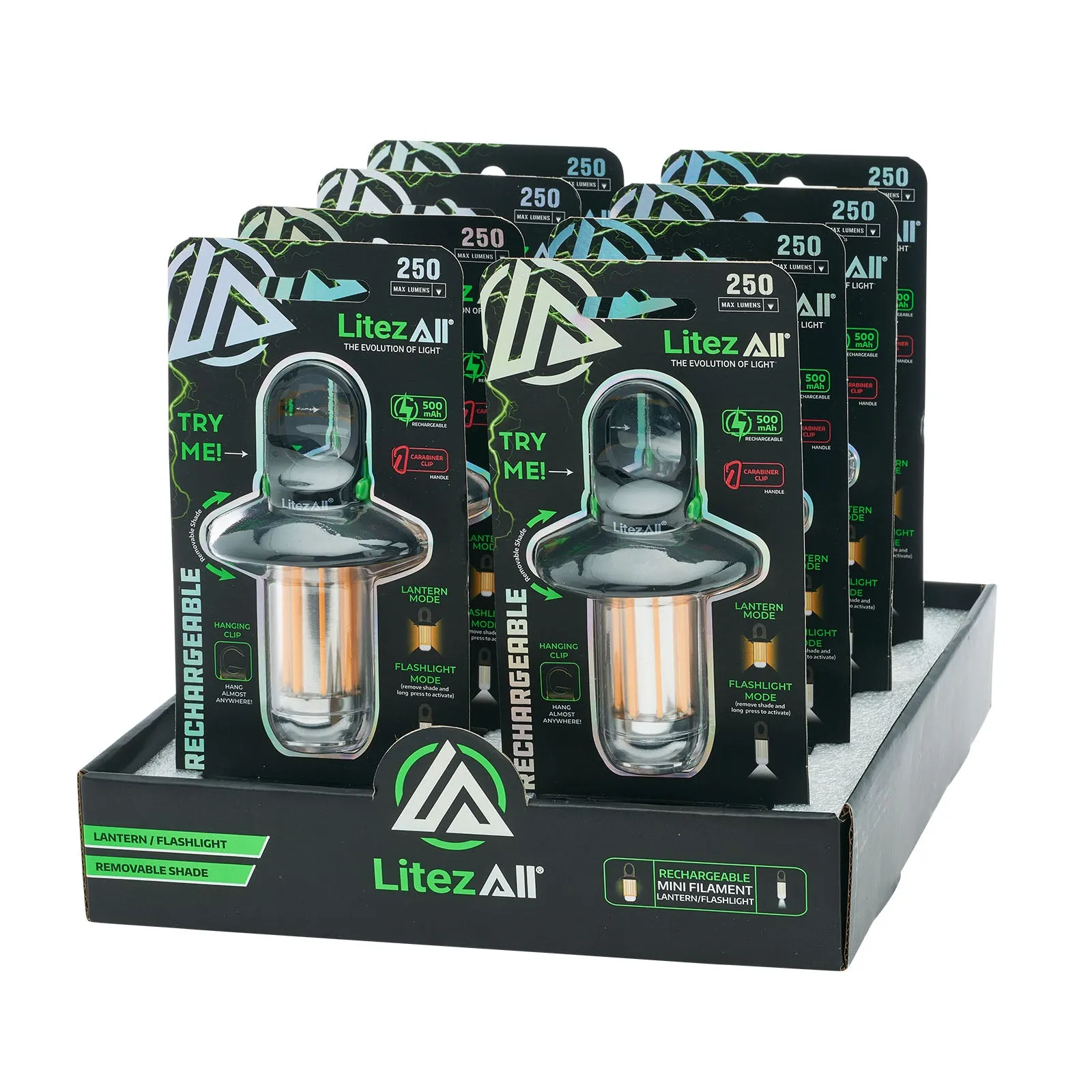 LitezAll Mini Rechargeable Lantern with Flashlight