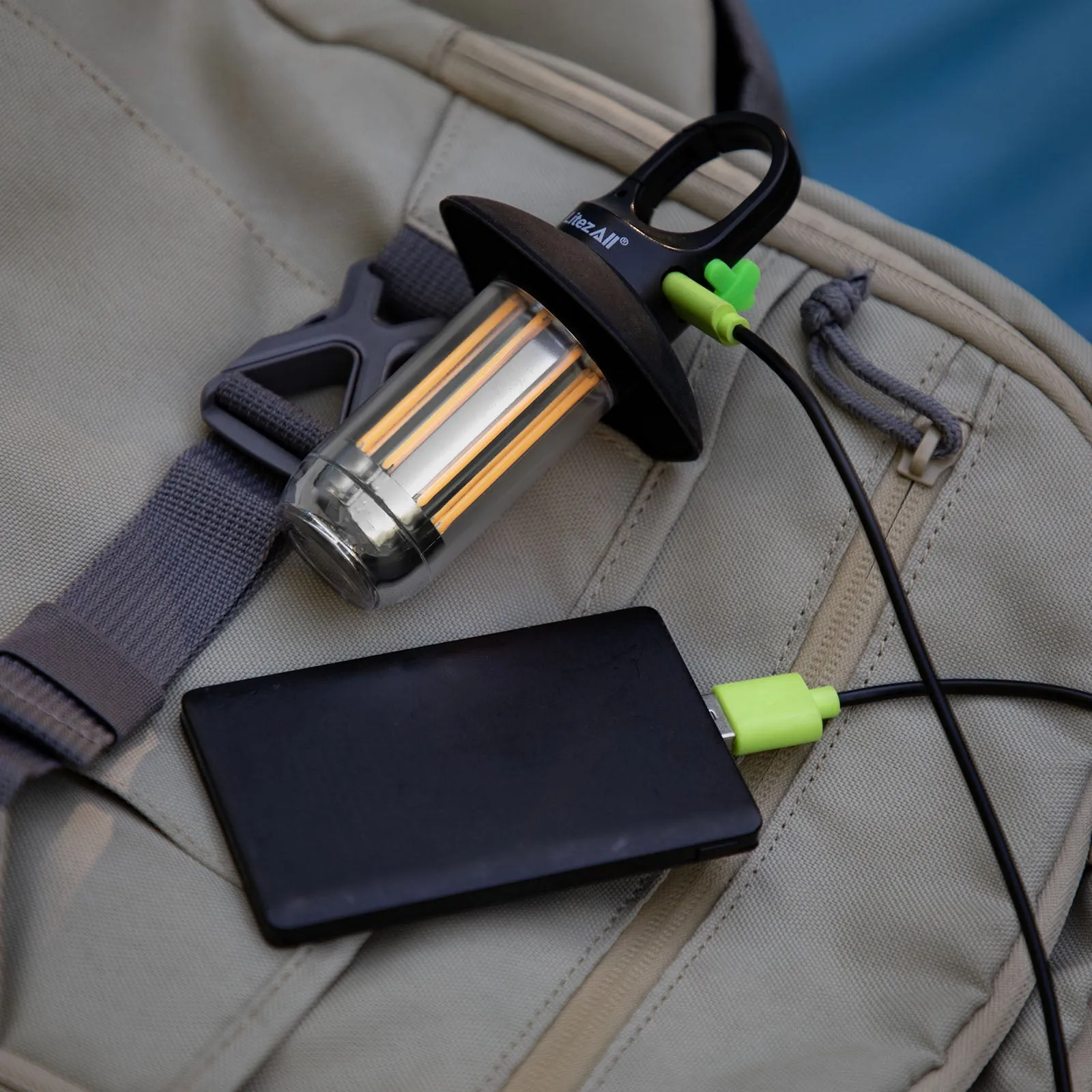 LitezAll Mini Rechargeable Lantern with Flashlight