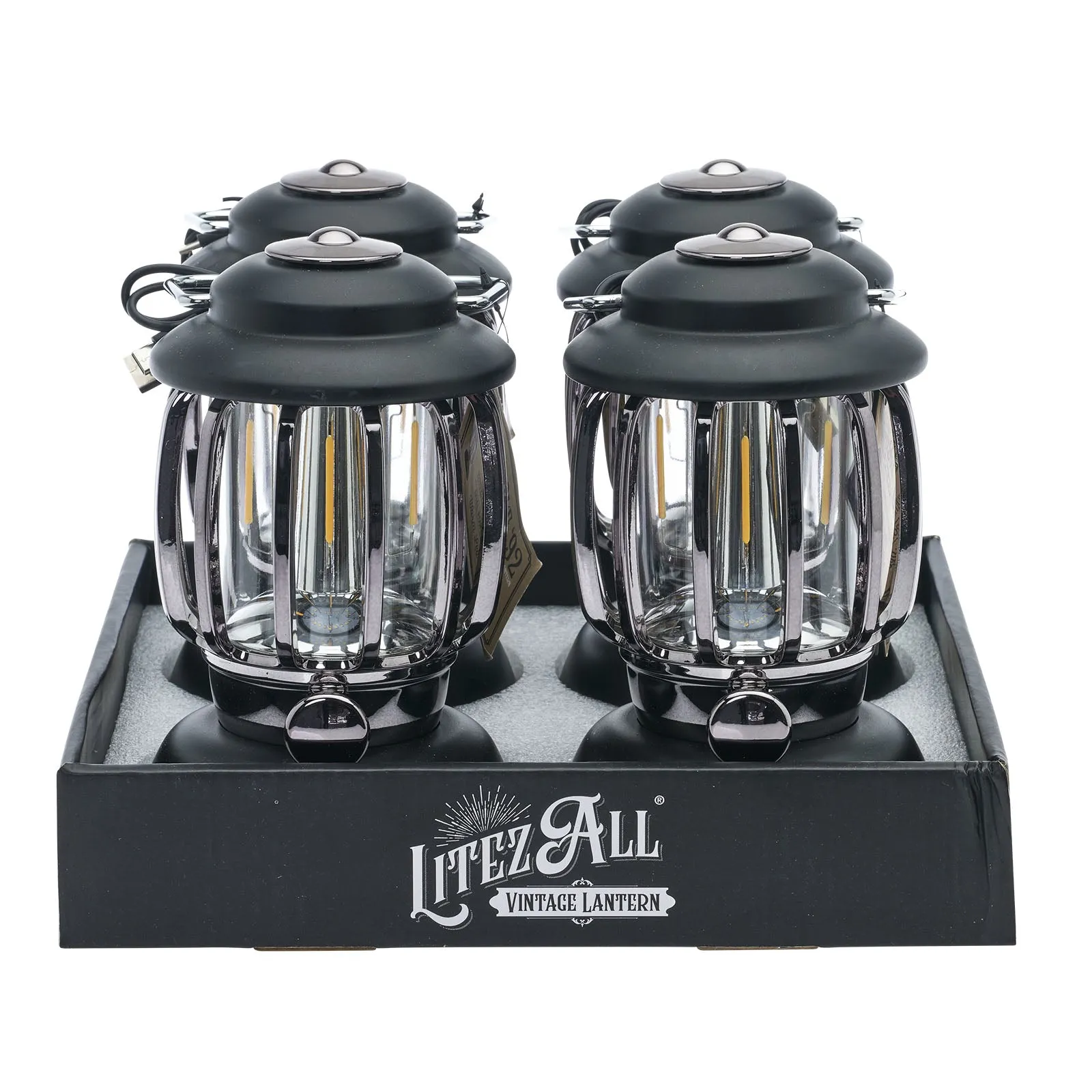LitezAll Ole '92 Rechargeable and Battery Powered Camping Lantern with Dimmer
