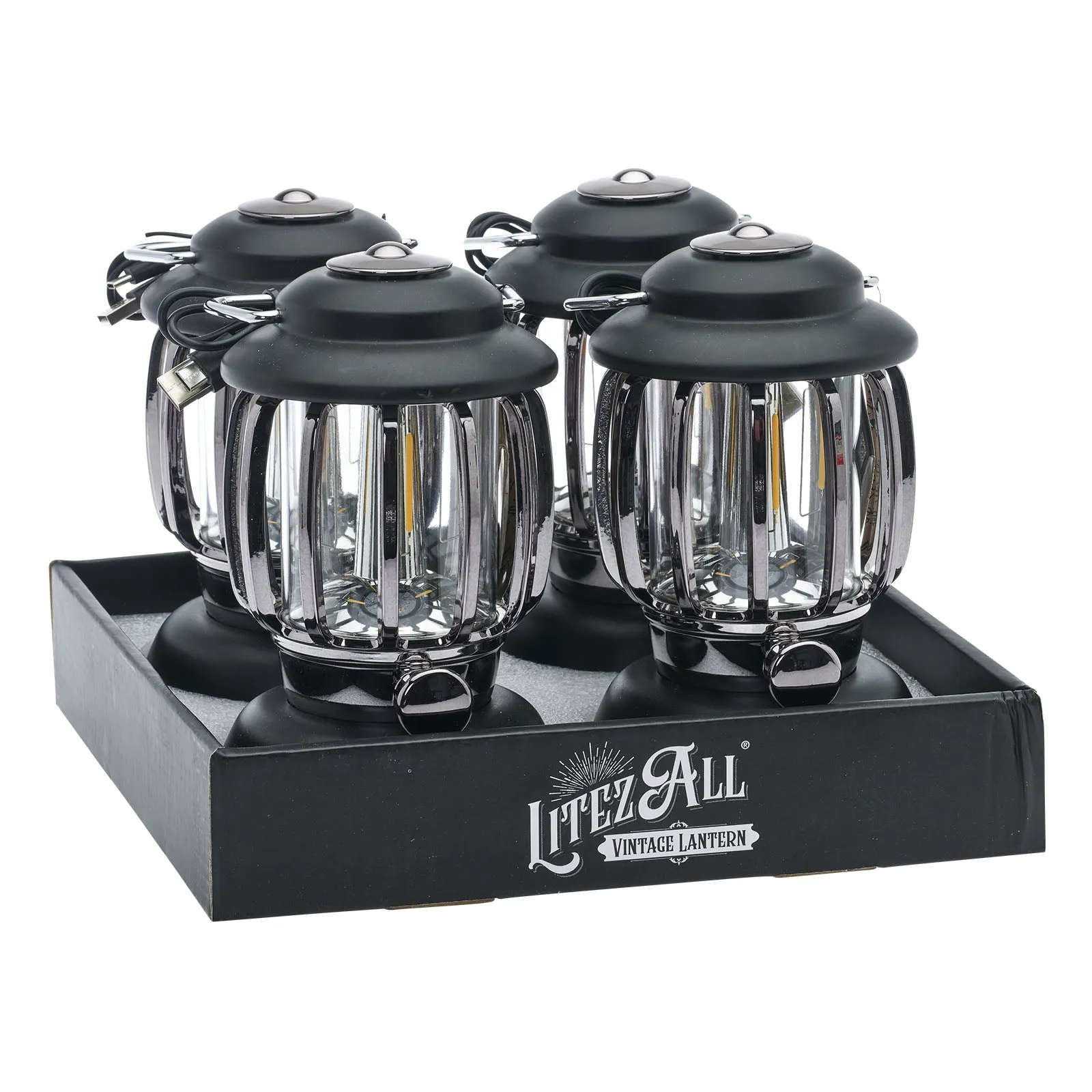 LitezAll Ole '92 Rechargeable and Battery Powered Camping Lantern with Dimmer