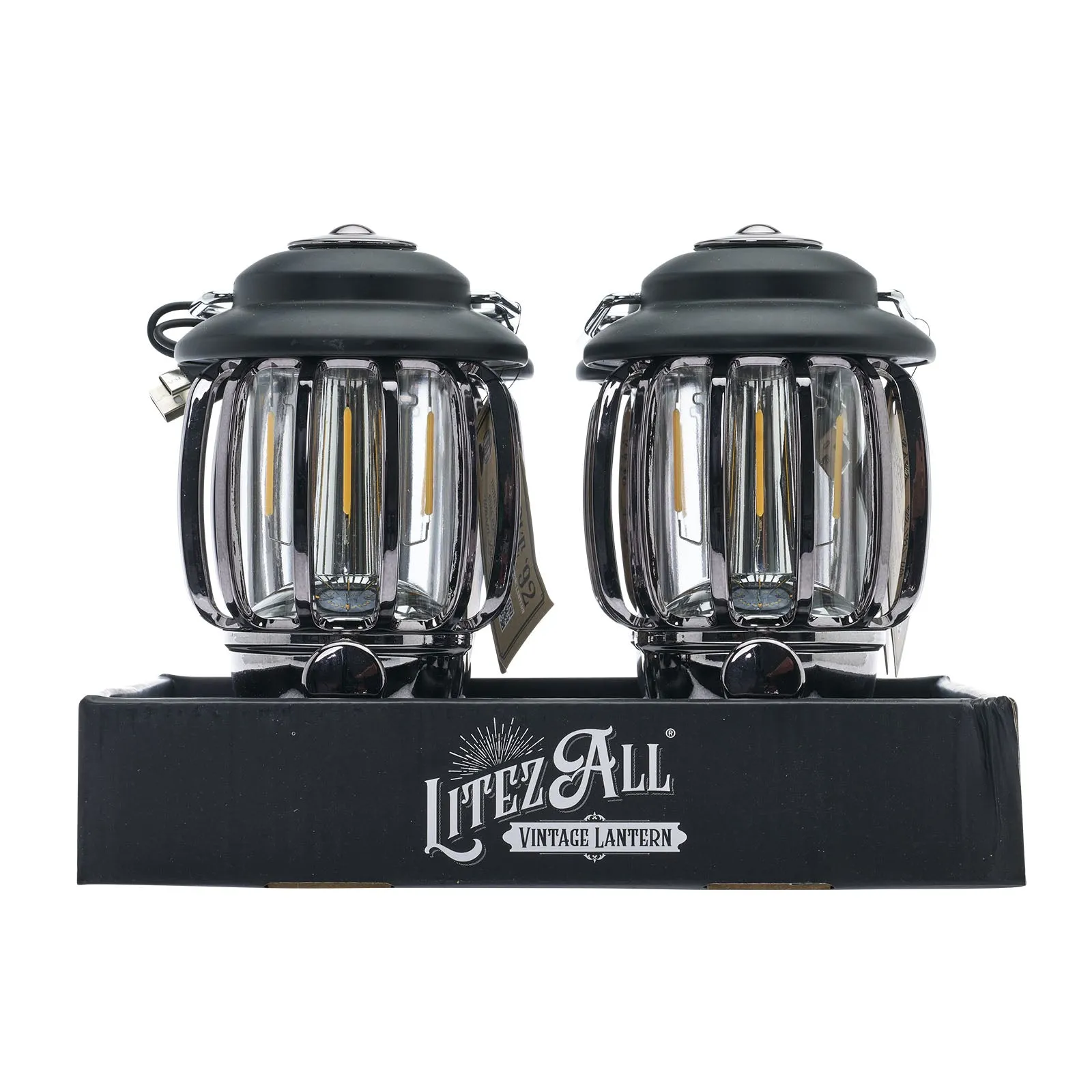 LitezAll Ole '92 Rechargeable and Battery Powered Camping Lantern with Dimmer