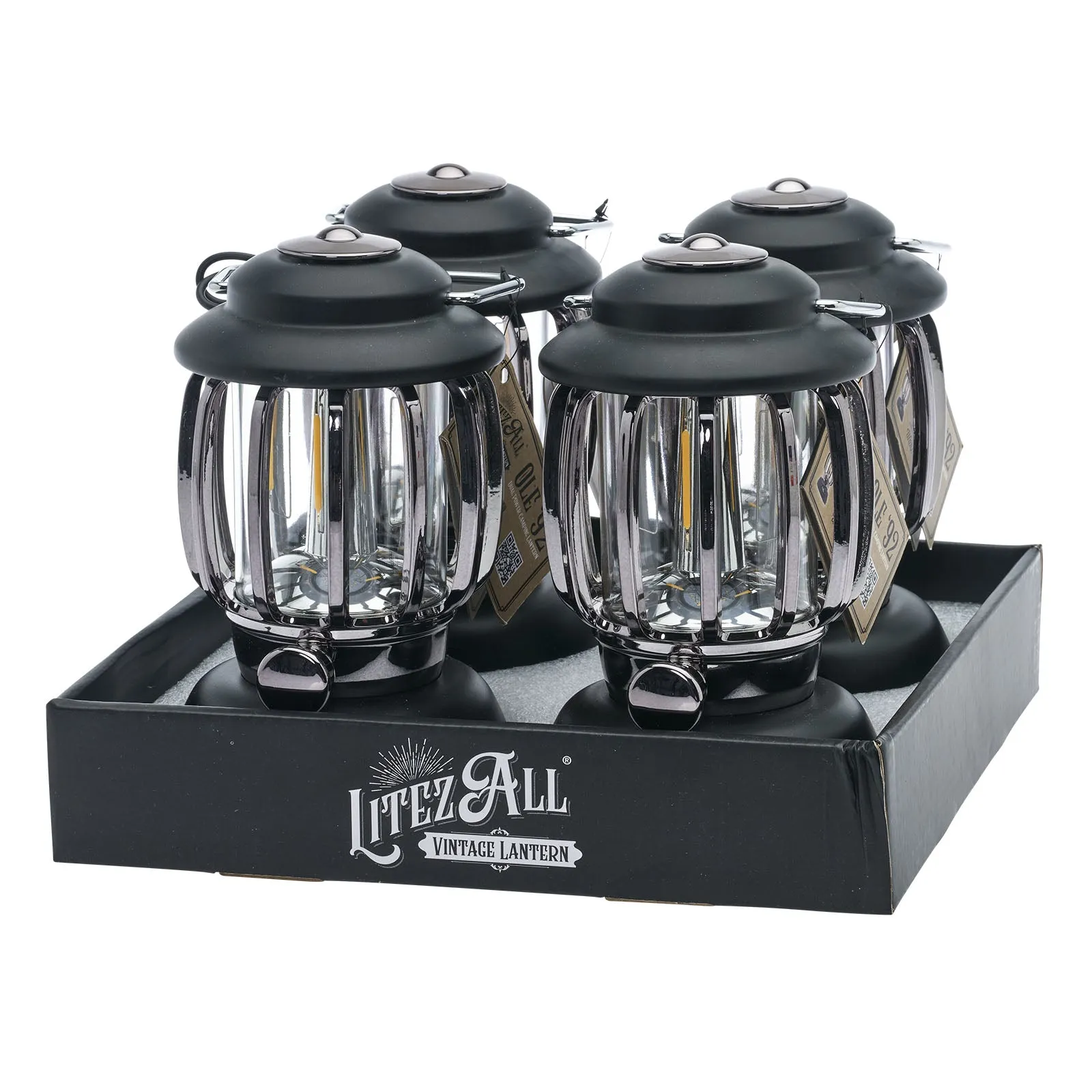 LitezAll Ole '92 Rechargeable and Battery Powered Camping Lantern with Dimmer