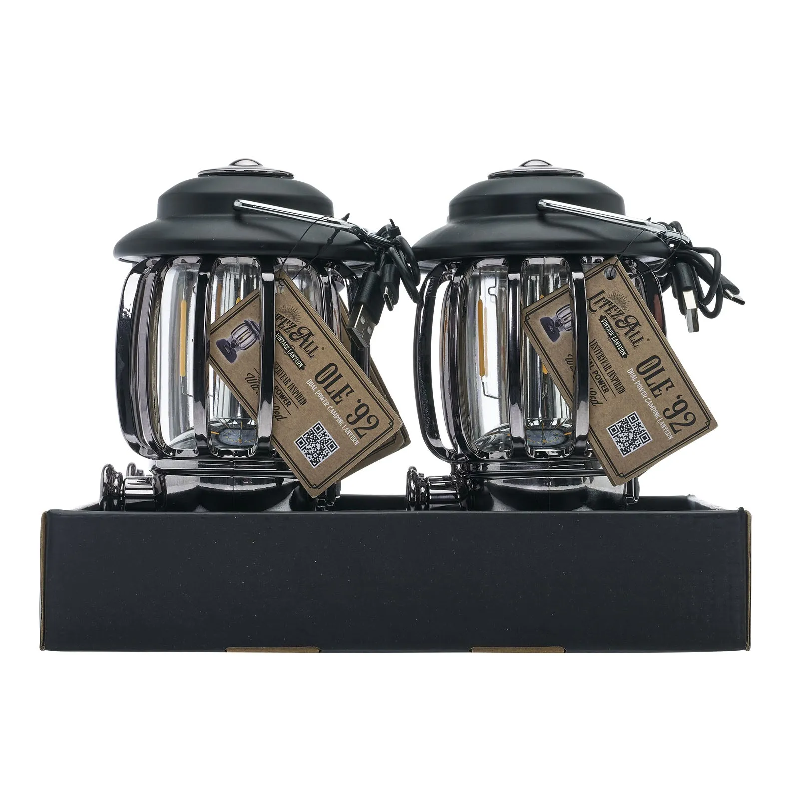 LitezAll Ole '92 Rechargeable and Battery Powered Camping Lantern with Dimmer