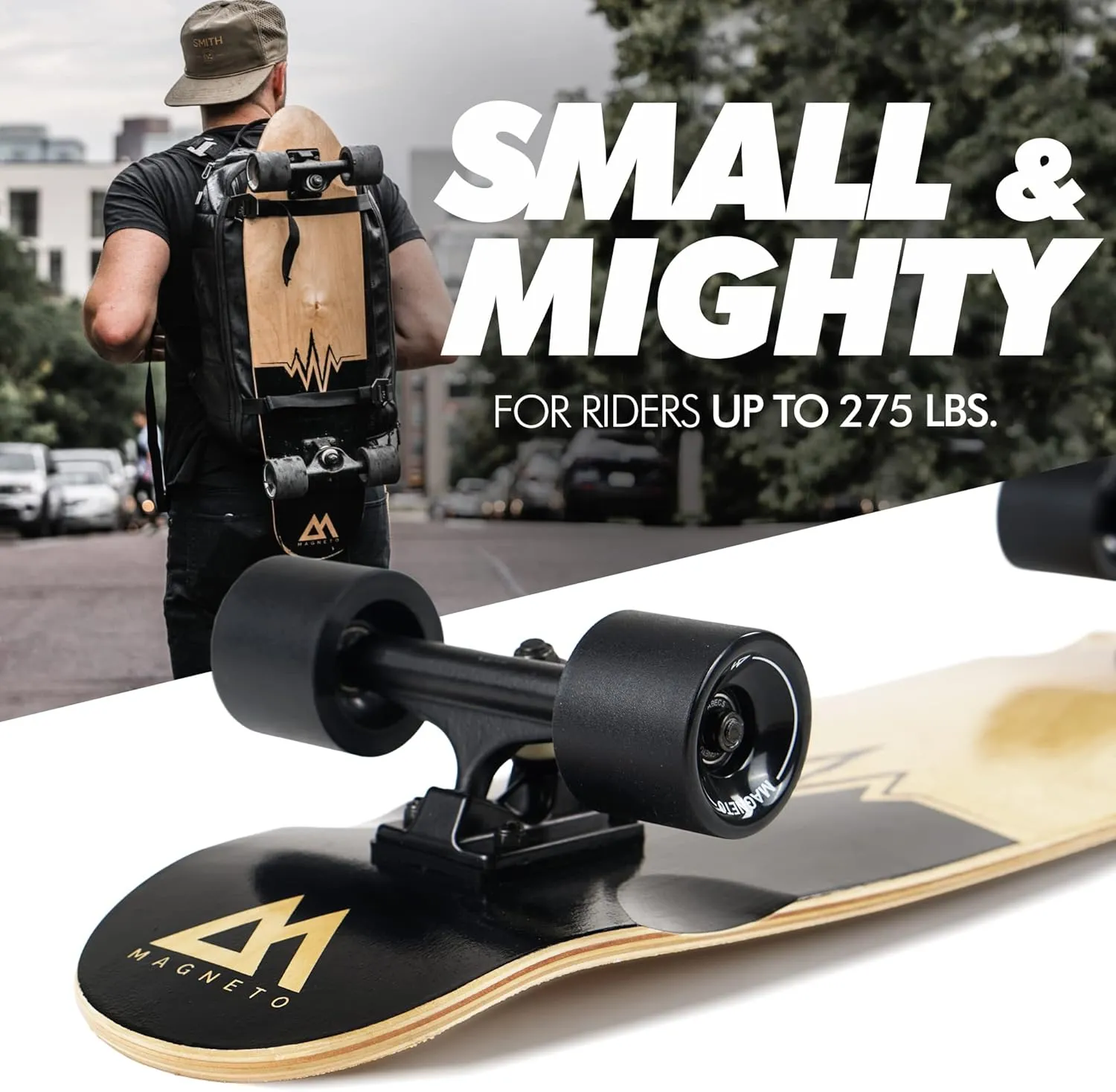 Magneto Complete Skateboard | 27.5" x 7.5" | Canadian Maple Wood | 60 MM Urethane Wheels | Double Kick Concave Deck | Kids Skateboard Cruiser Skateboards | Skateboard for Beginners, Teens & Adults