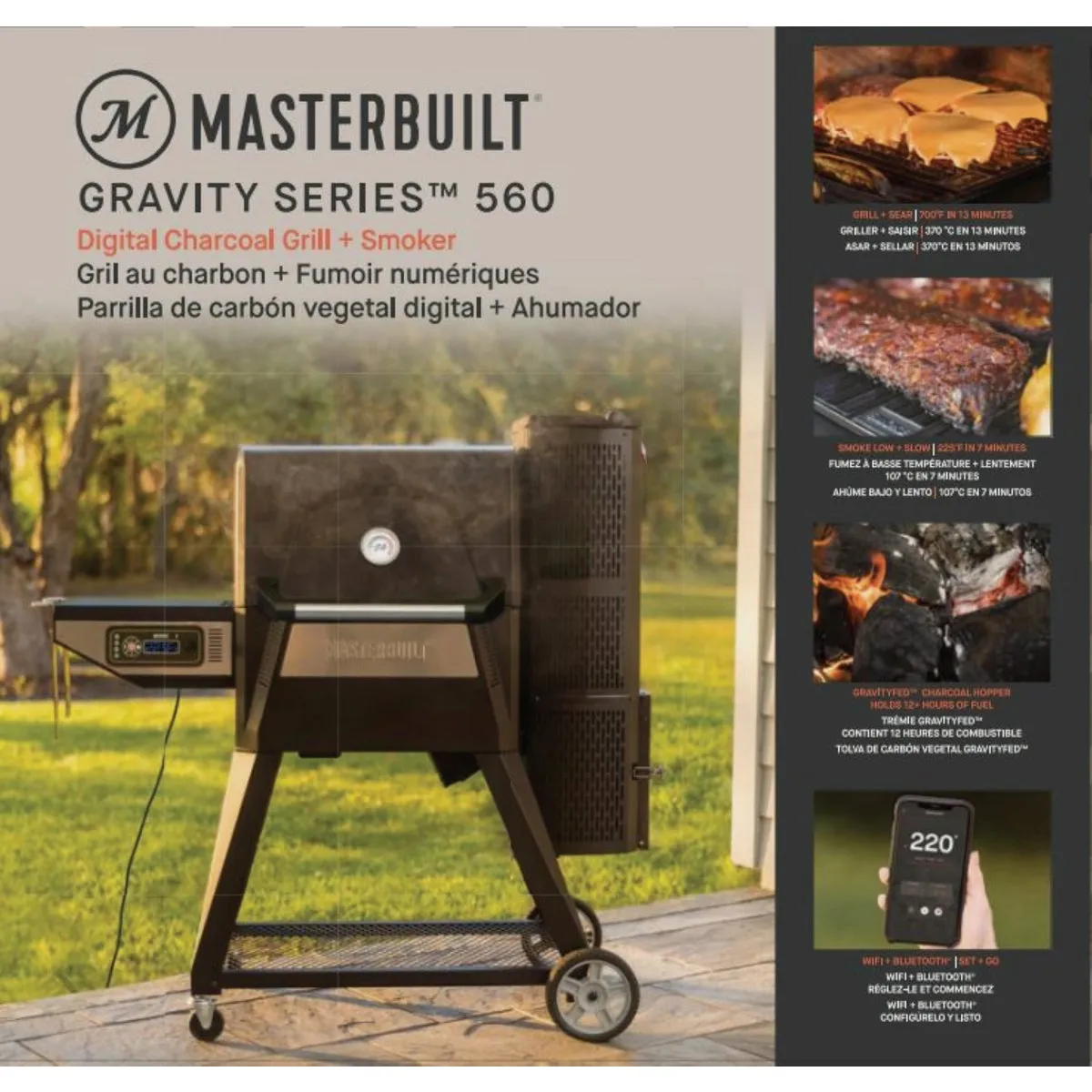 Masterbuilt Gravity Series 560 Black Digital Charcoal Grill   Smoker