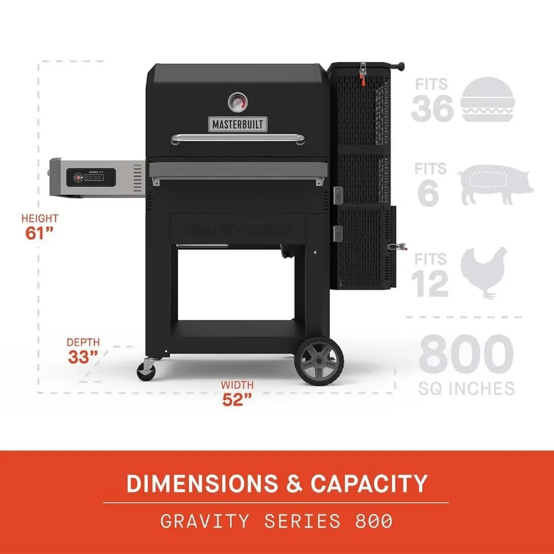Masterbuilt Gravity Series® 800 Digital Charcoal Griddle   Grill   Smoker - MB20040221