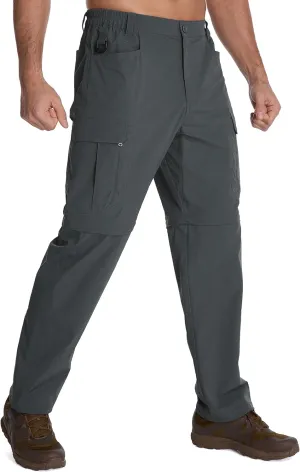 Mens Hiking Pants Convertible Lightweight Quick Dry Zip Off Waterproof Outdoor Travel Fishing Hunting Pants