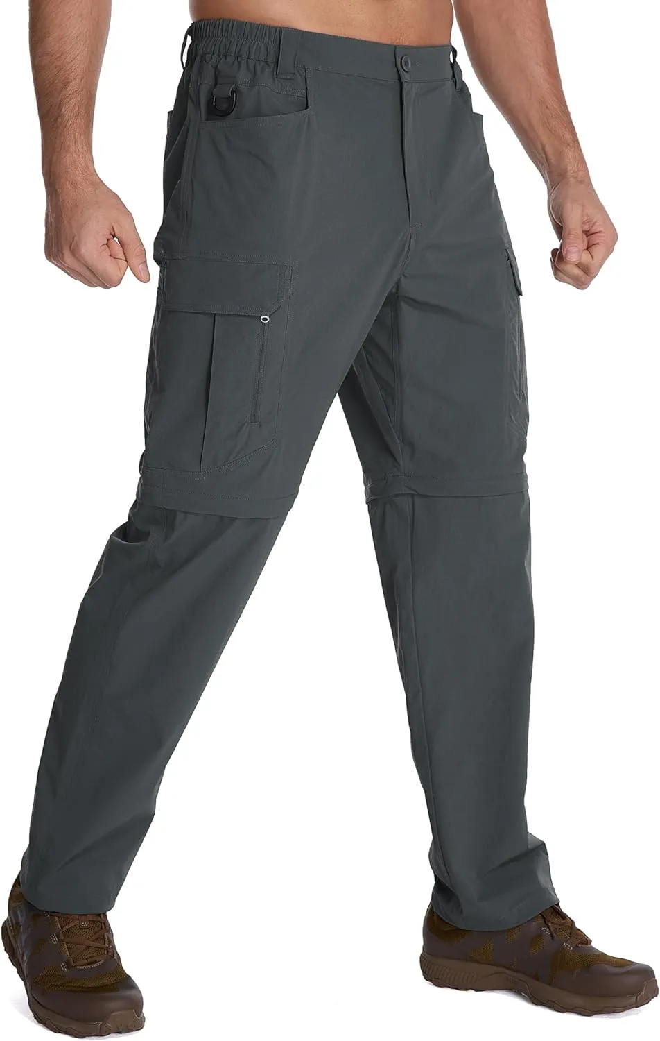 Mens Hiking Pants Convertible Lightweight Quick Dry Zip Off Waterproof Outdoor Travel Fishing Hunting Pants