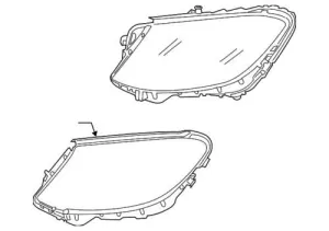 Mercedes-Benz Genuine Headlamp Unit Right-Hand Led 222-906-22-04-64