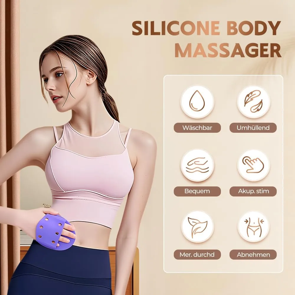 Meridian Brush Massage Brush,Beauty Salon Professional Custom Meridian Brush,Full Body Relaxation Comb,Portable Body Handheld Massage Tools (Brown  Essential Oil Set)