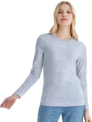 Merino Protect 100% Merino Wool Base Layer Women Thermals Underwear Lightweight Soft Long Sleeve Shirt for Hiking Skiing