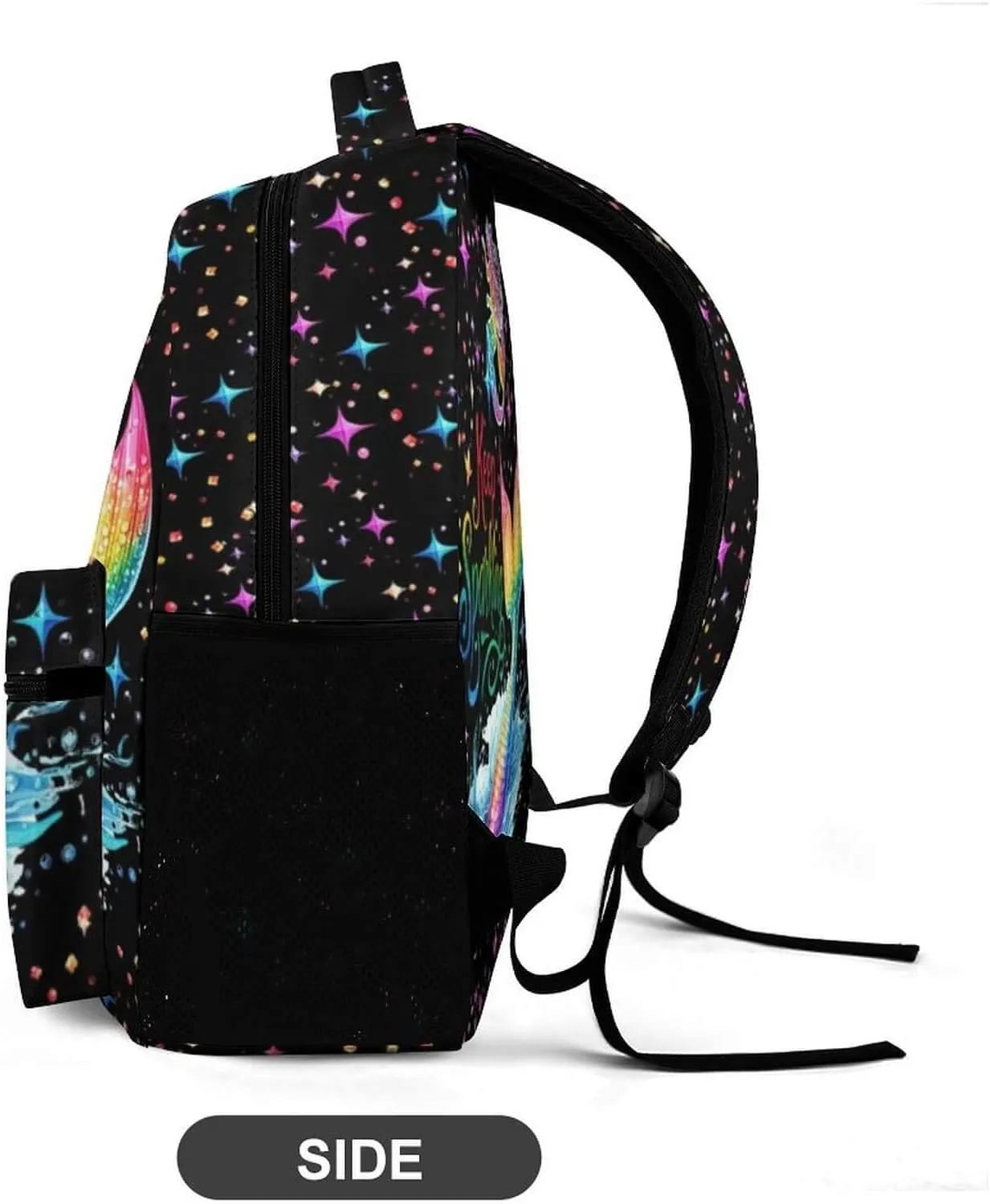 Mermaid Tail School Backpack for Kids Girls Boys, 16 Inch Cute Mermaids Themed Bookbag, Personality School Backpack for Students Children, Lightweight, Large Capacity