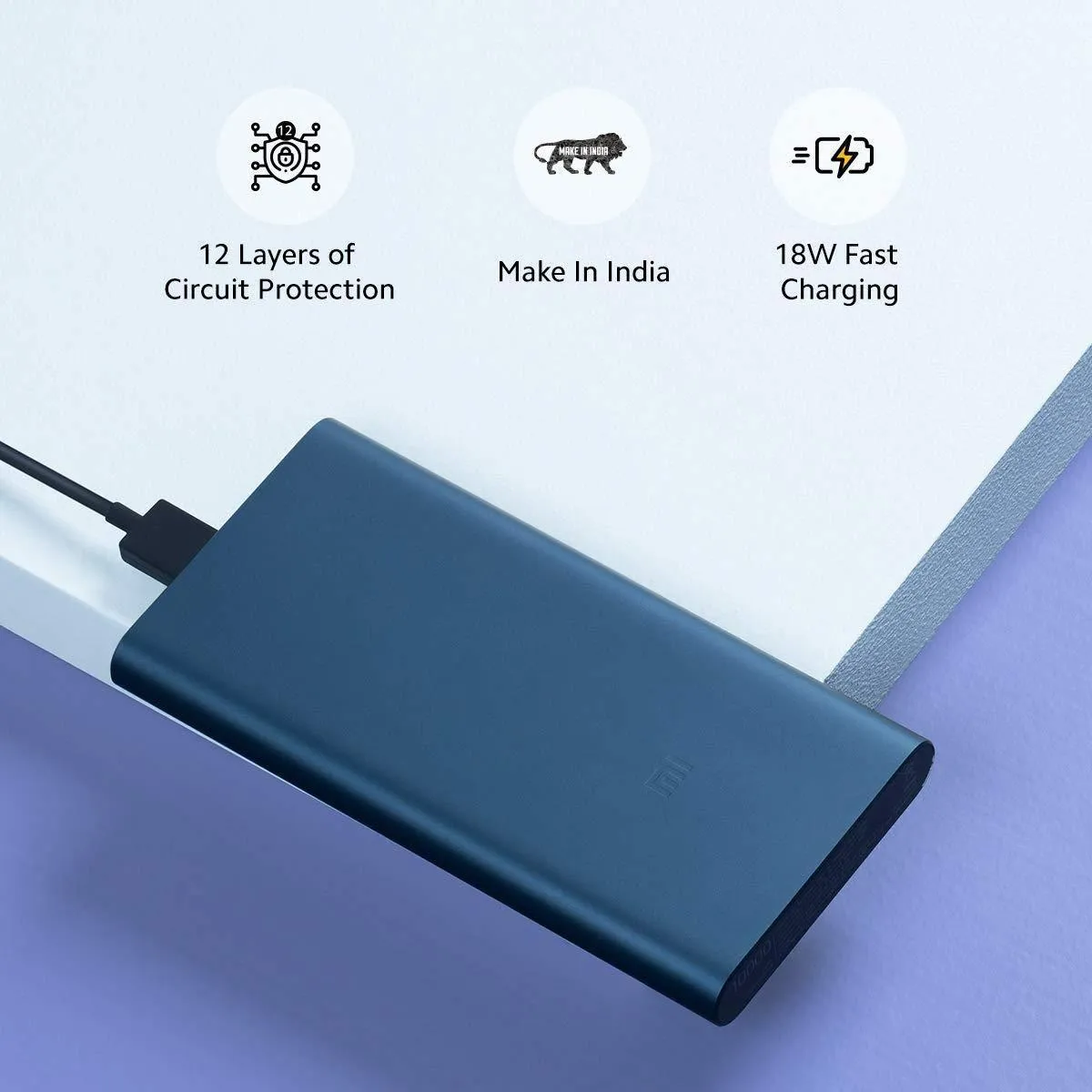 Mi Power Bank 3i 20000mAh Triple Output and Dual Input Port 18W Fast Charging