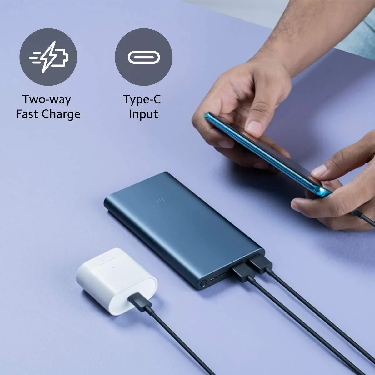 Mi Power Bank 3i 20000mAh Triple Output and Dual Input Port 18W Fast Charging