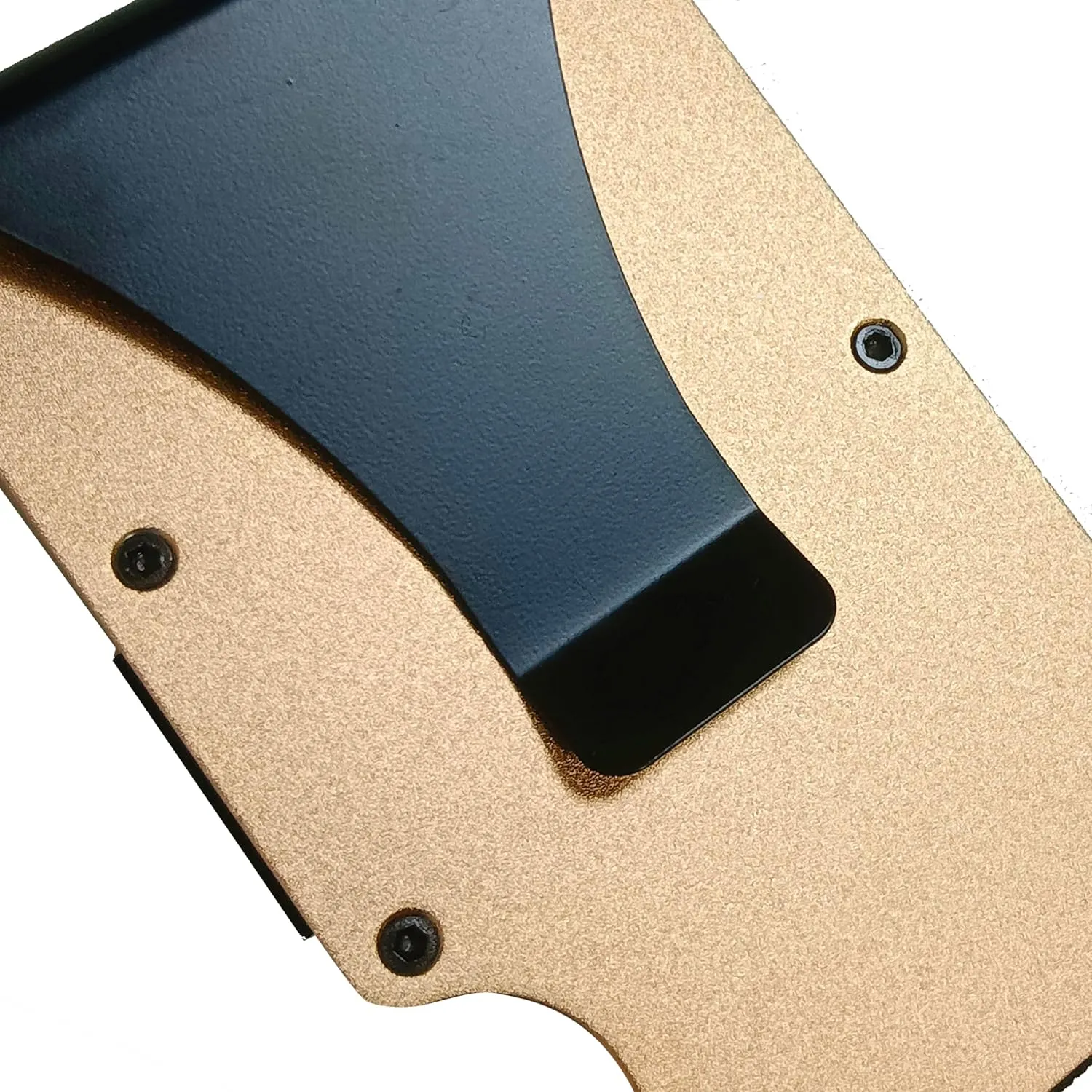 Minimalist Wallet for Men, Slim Aluminum Metal Pocket Wallet with Money Clip, Blocks RFID Scanners ID Card Holder(Gold), Glod