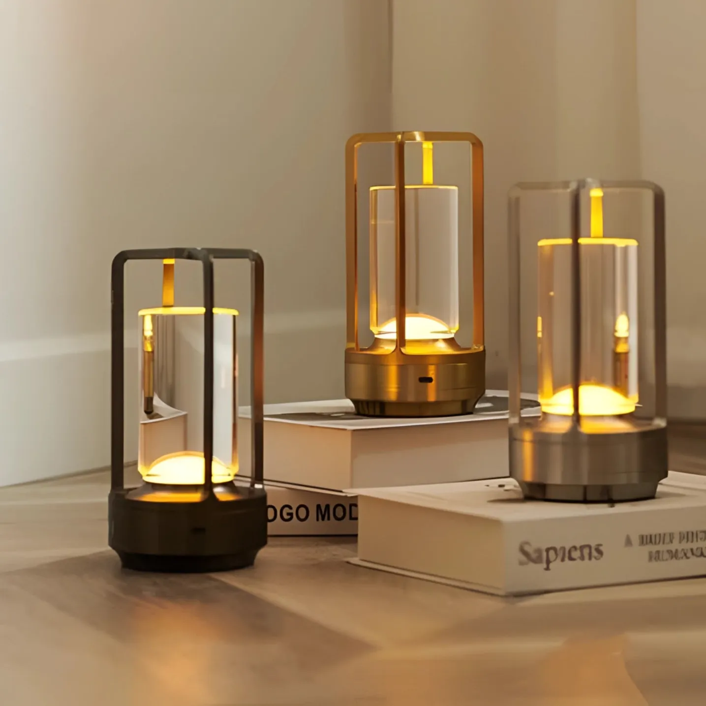 Modern Rechargeable LED Lantern - Portable Indoor Outdoor Light