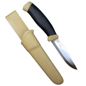 Morakniv M-13216 Companion Fixed Blade Outdoor Knife with Stainless Steel Blade, 4.1-Inch, Desert Tan