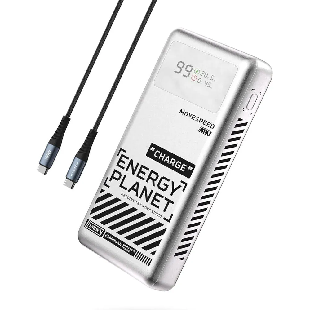 Movespeed Laptop Power Bank 25000mAh 130W Space Silver