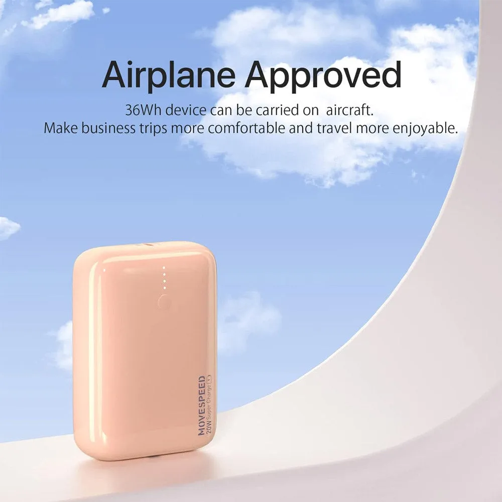 Movespeed Mini Portable Power Bank 10000mAh PD20W 22.5W 1A1C Air White - International Version