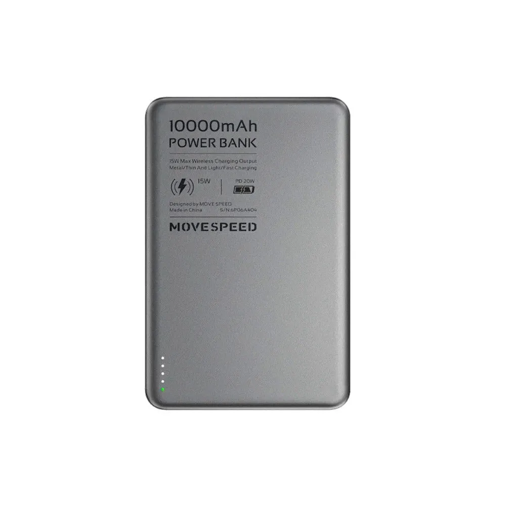 Movespeed S10 Ultra-Thin Magnetic Power Bank 10000mAh PD20W - Deep Space Gray