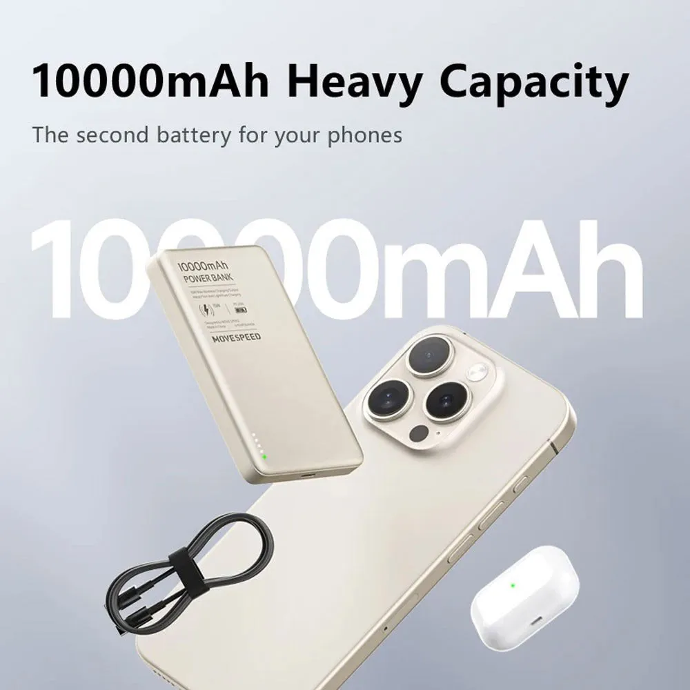 Movespeed S10 Ultra-Thin Magnetic Power Bank 10000mAh PD20W - Deep Space Gray