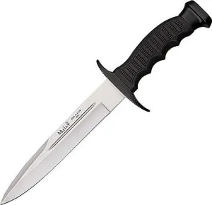 MUELA 95-191 7-5/8" Fixed Blade Hunting Knife with Leather Sheath, Stainless Steel