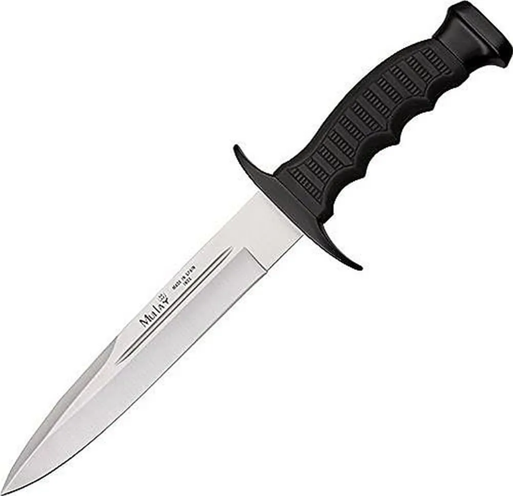 MUELA 95-191 7-5/8" Fixed Blade Hunting Knife with Leather Sheath, Stainless Steel