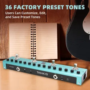 Multi Effects Guitar Pedal - Digital Electric Guitar Effector with 36 Editable Presets, Chorus, Delay, Reverb, MOD, IR Loading, Recording, Tune, Tank-G Effector