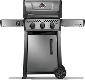 Napoleon Freestyle 365 Propane Gas Outdoor Grill, Graphite Grey – 3-Burner BBQ with Stainless Steel Cooking Grates