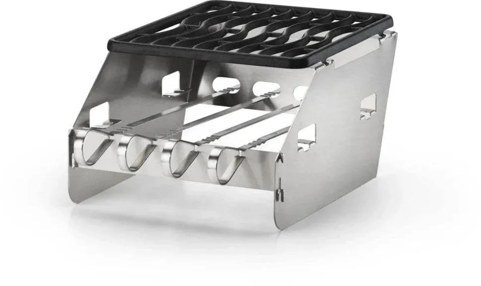 Napoleon Side Burner Windshield with Skewer Rack Small - 71302