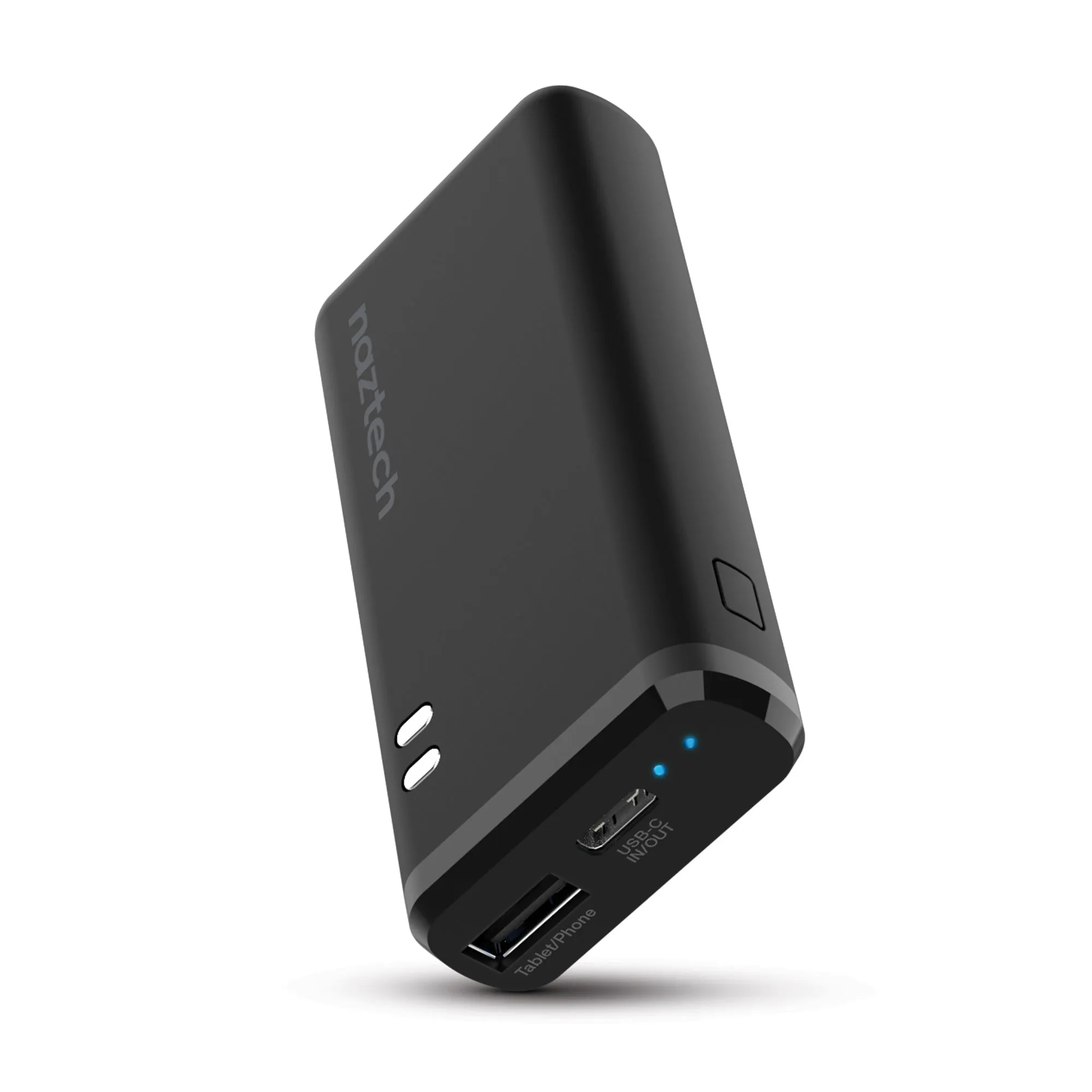 Naztech 4000mAh Portable Power Bank with USB-C and USB Ports for On-the-Go Charging