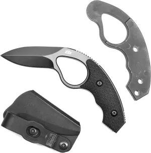 NCO LowVz - Fixed Blade Knife - Full-tang AUS-8 stainless steel - includes injection molded trainer, Appendix Carry Clip and Injection Molded sheath