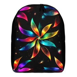 Neon Rainbow Pinwheel Minimalist Backpack