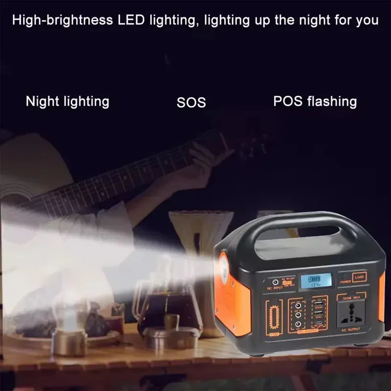 New Arrival Outdoor Portable 500W Power Station Power Generator 110V 220V LED Light Emergency Solar Power Bank for Home Camping
